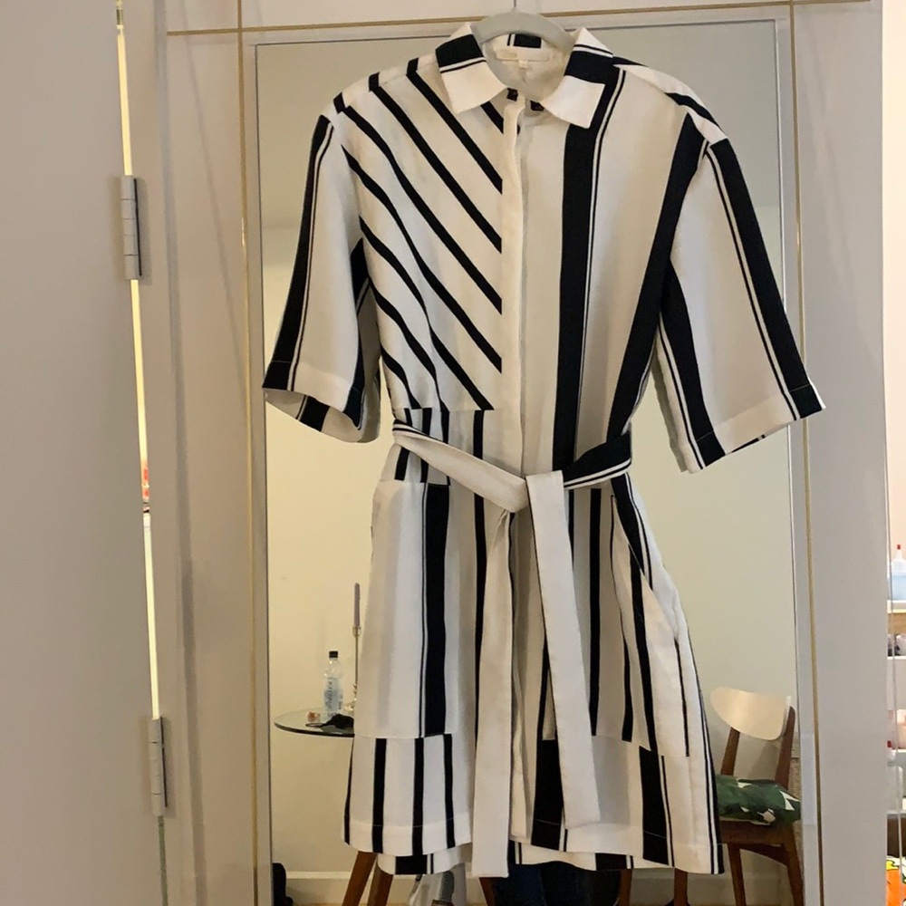 Maje striped shirt dress sz 1